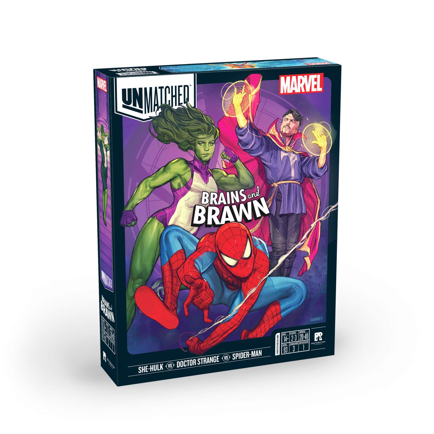 Restoration Games Brains and Brawn 2019 Unmatched Marvel - купить  настольная игра Restoration Games Unmatched Marvel Brains and Brawn 2019,  цены в Москве на Мегамаркет