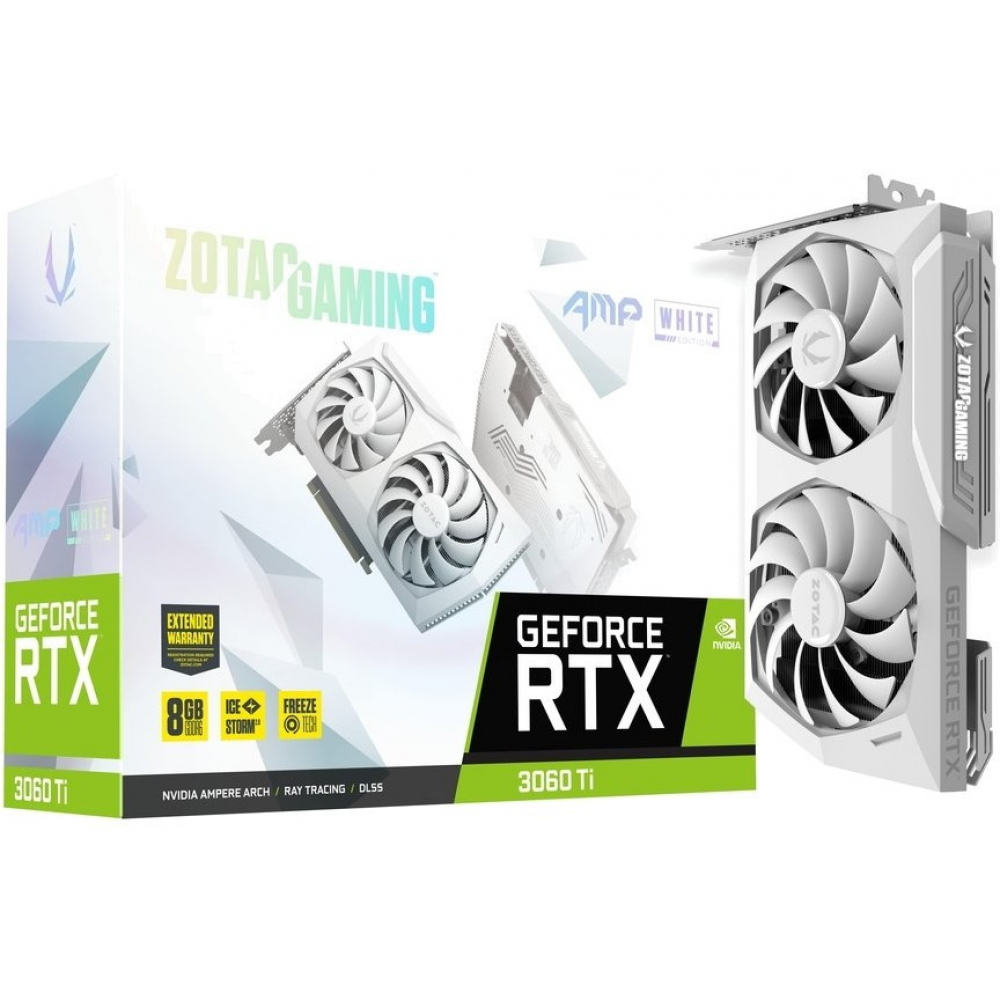 Видеокарта Zotac NVIDIA GeForce RTX 3060 Ti AMP White Edition8Gb