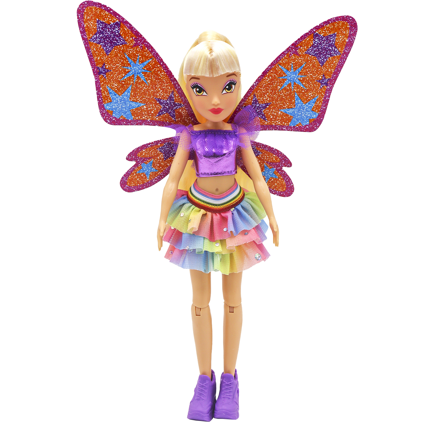 Кукла Winx Club шарнирная Bling the Wings Стелла с крыльями и глиттером, 24  см, IW013122 - купить в ИгрАрния, цена на Мегамаркет