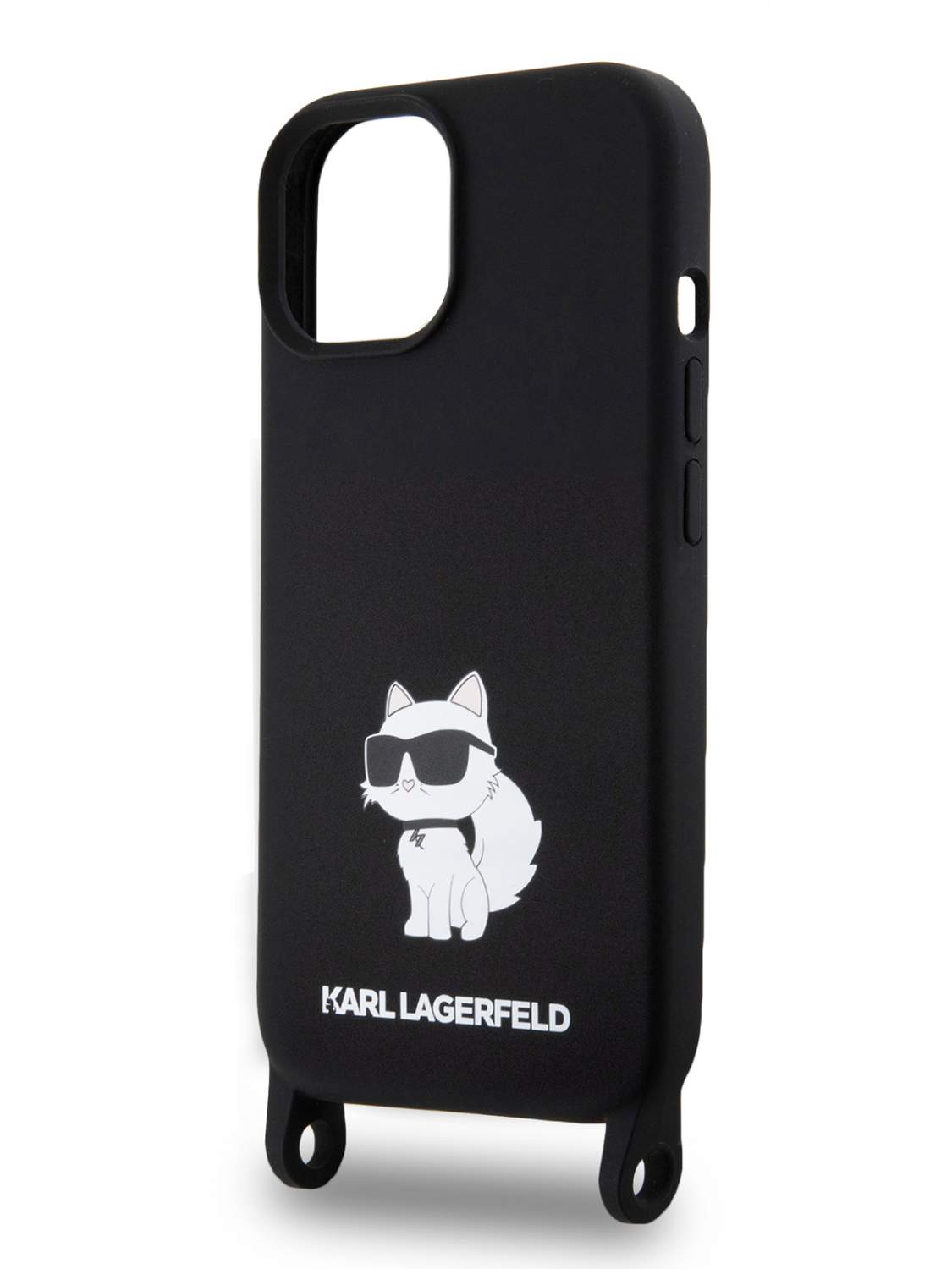 Чехол Karl Lagerfeld для iPhone 15 с ремешком на шею с принтом NFT  Choupette, черный, купить в Москве, цены в интернет-магазинах на Мегамаркет