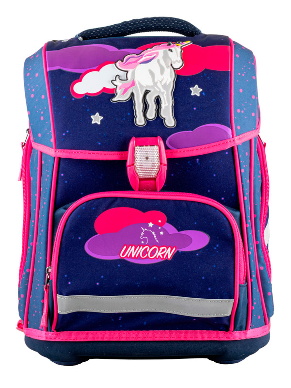 Купить рюкзак школьный 1A Радужный скакун пенал, мешок для обуви 31х19х43 см А03075, цены в Москве на Мегамаркет