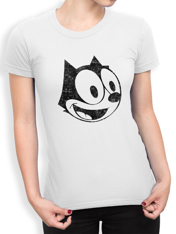 Футболка женская Design Heroes Кот Феликс белая 2XL - купить в Москве, ценына Мегамаркет