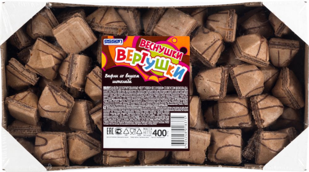 Вафли Веснушки-вертушки со вкусом шоколада 400 г