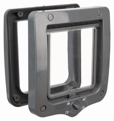 Дверца для кошки TRIXIE 4-Way Cat Flap, серая, 14х15,5см