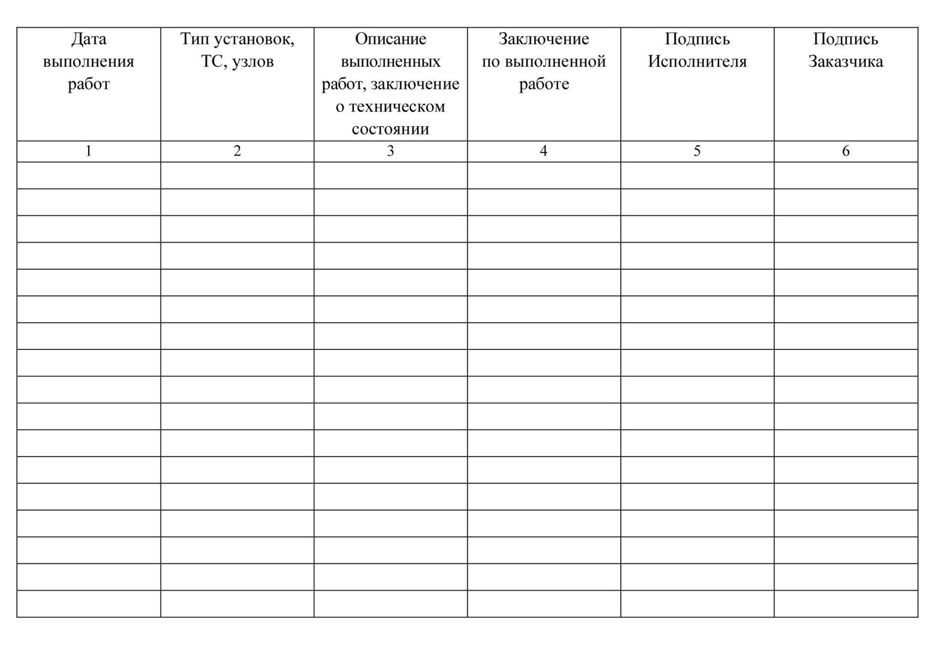 Журнал рециркулятора образец