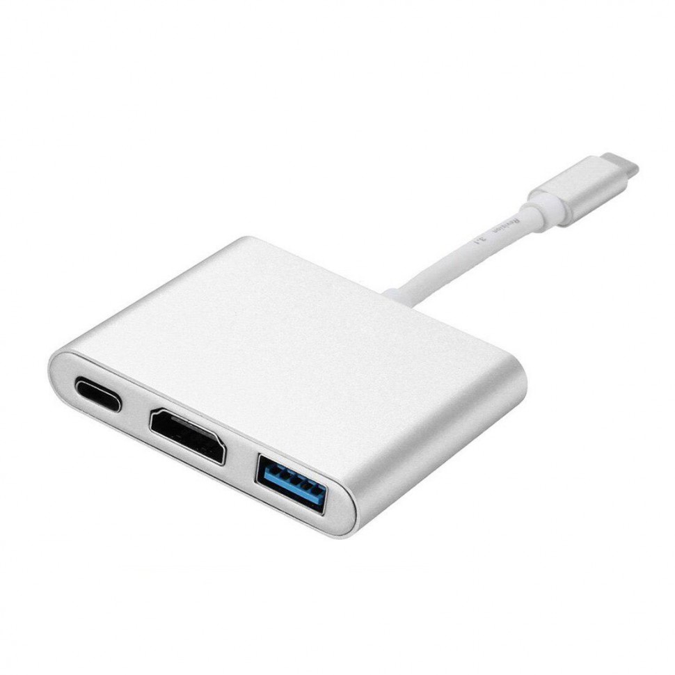 Переходник 2emarket 3 в 1 Type-c to Usb / HDMI / Type-C (4327.2), купить в  Москве, цены в интернет-магазинах на Мегамаркет