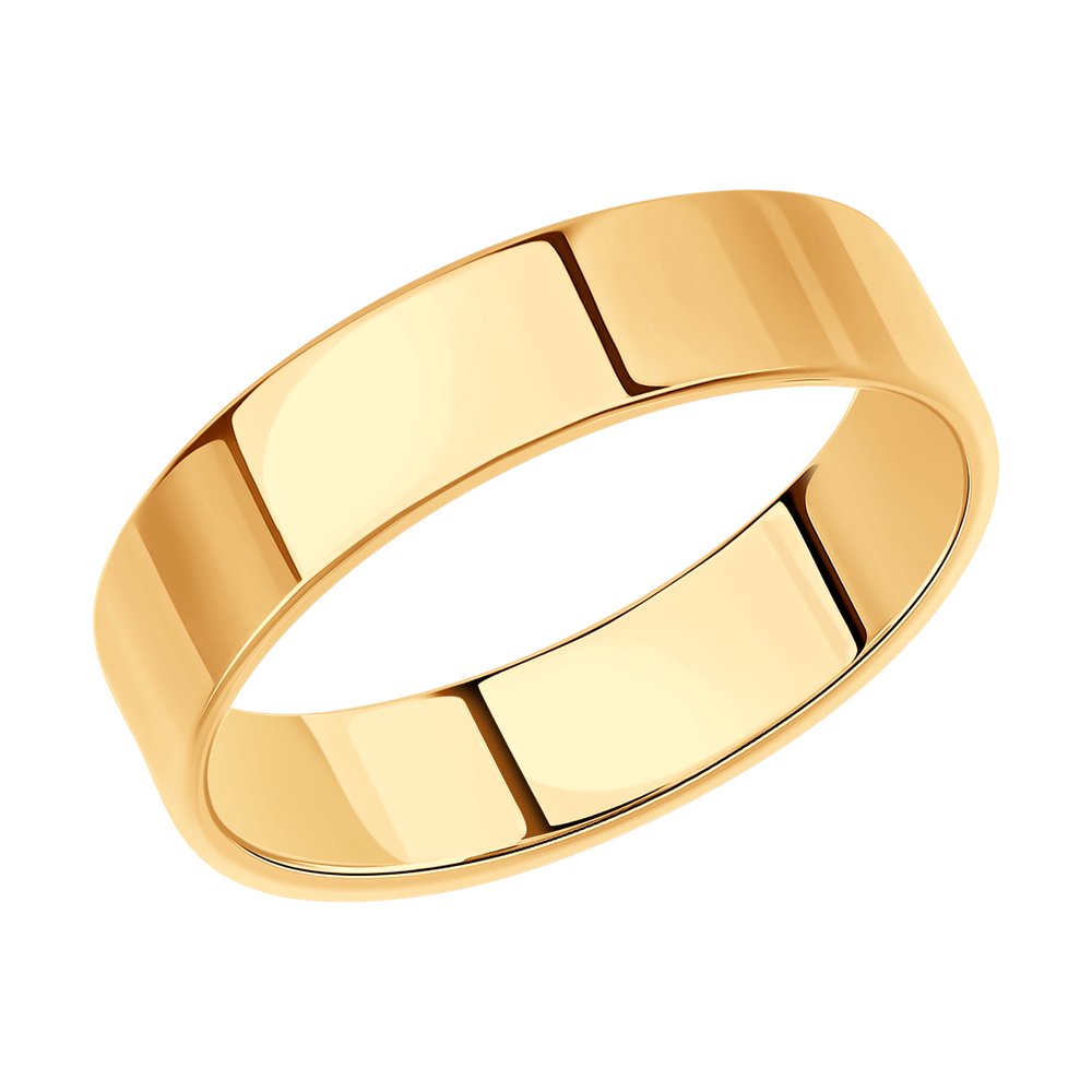 Кольцо обручальное из желтого золота р. 17,5 SOKOLOV 110200 - купить в Москве, цены на Мегамаркет | 100027688862