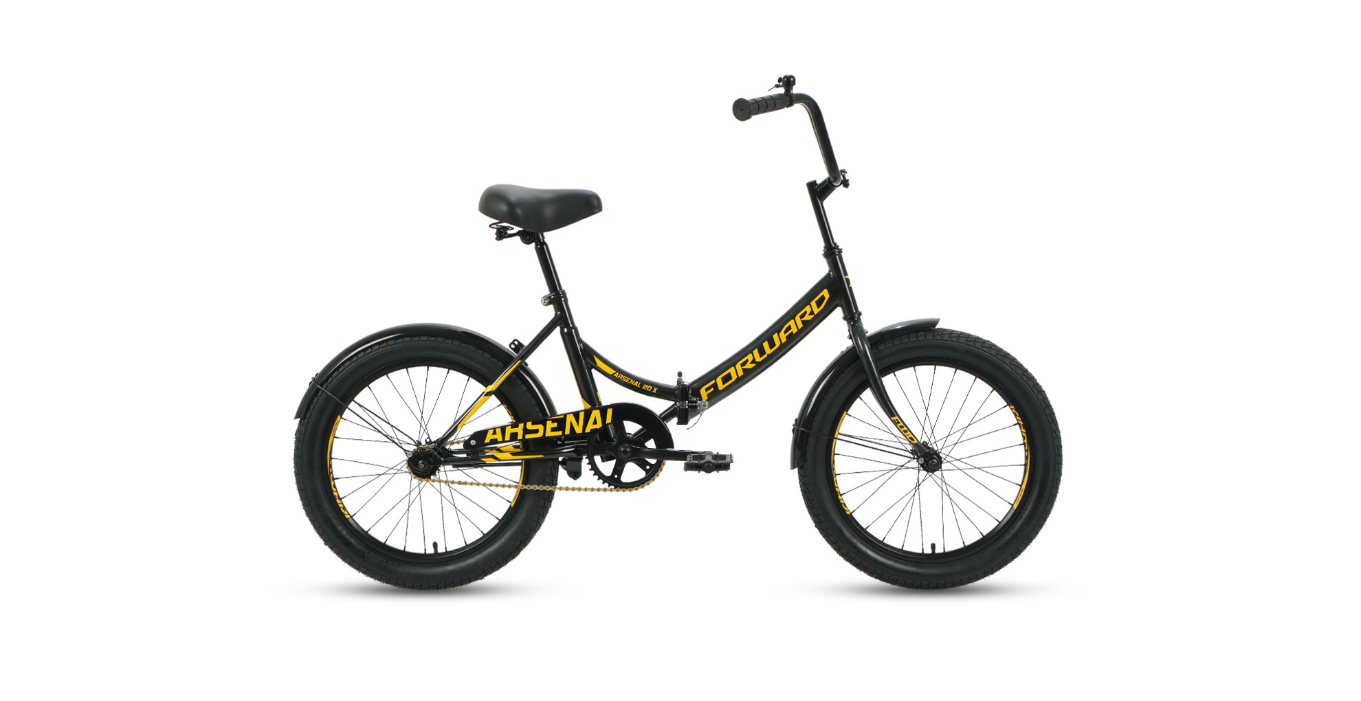 Велосипед Forward Arsenal 20 X 2020 14" черный/золотой - купить в ООО "Все в одном", цена на Мегамаркет