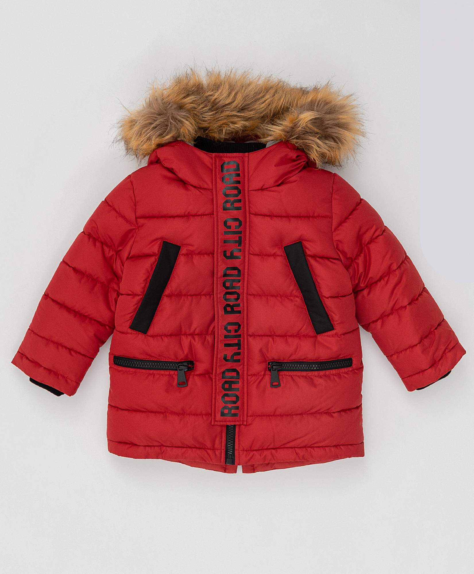 Красное зимнее пальто Button Blue 220BBBMC45013500, размер 116