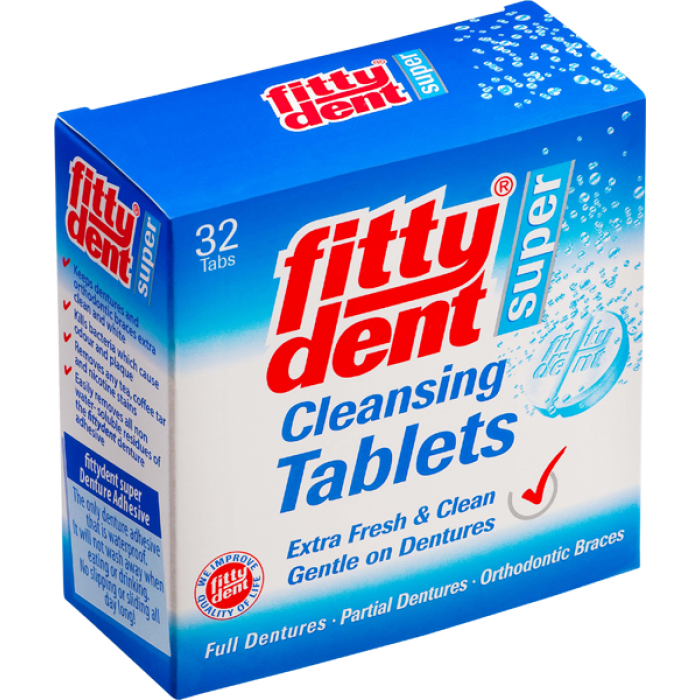 Fittydent super tablets Таблетки для очистки съемных зубных протезов (32 шт)