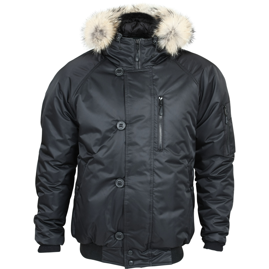 Куртка Аляска укороченная черная твил 56-58/182-188