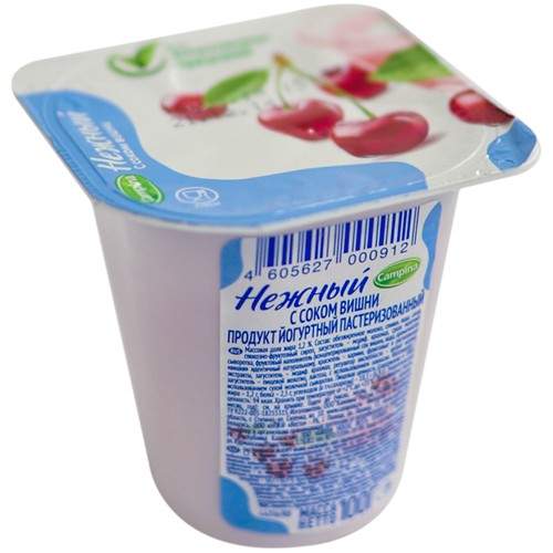 Йогуртный продукт Кампина нежный с соком вишни 1.2% 100 г
