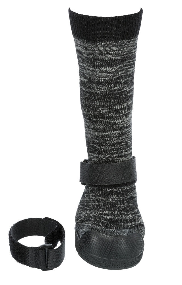 Защитные носки для лап Trixie Walker, XS, 2 штуки, черный, серый, 2 штуки