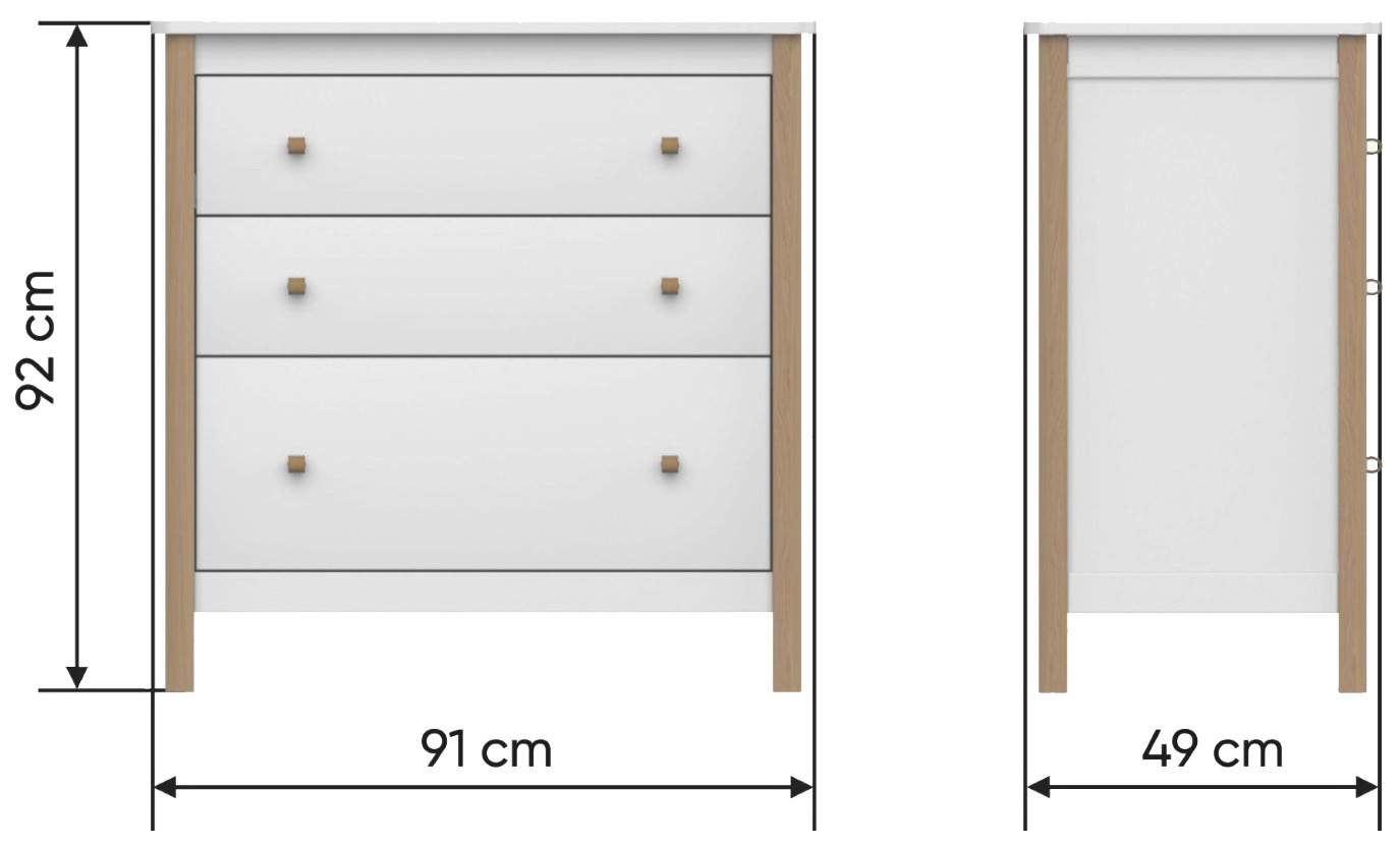 Комод ellipse classic 6 ящиков белый