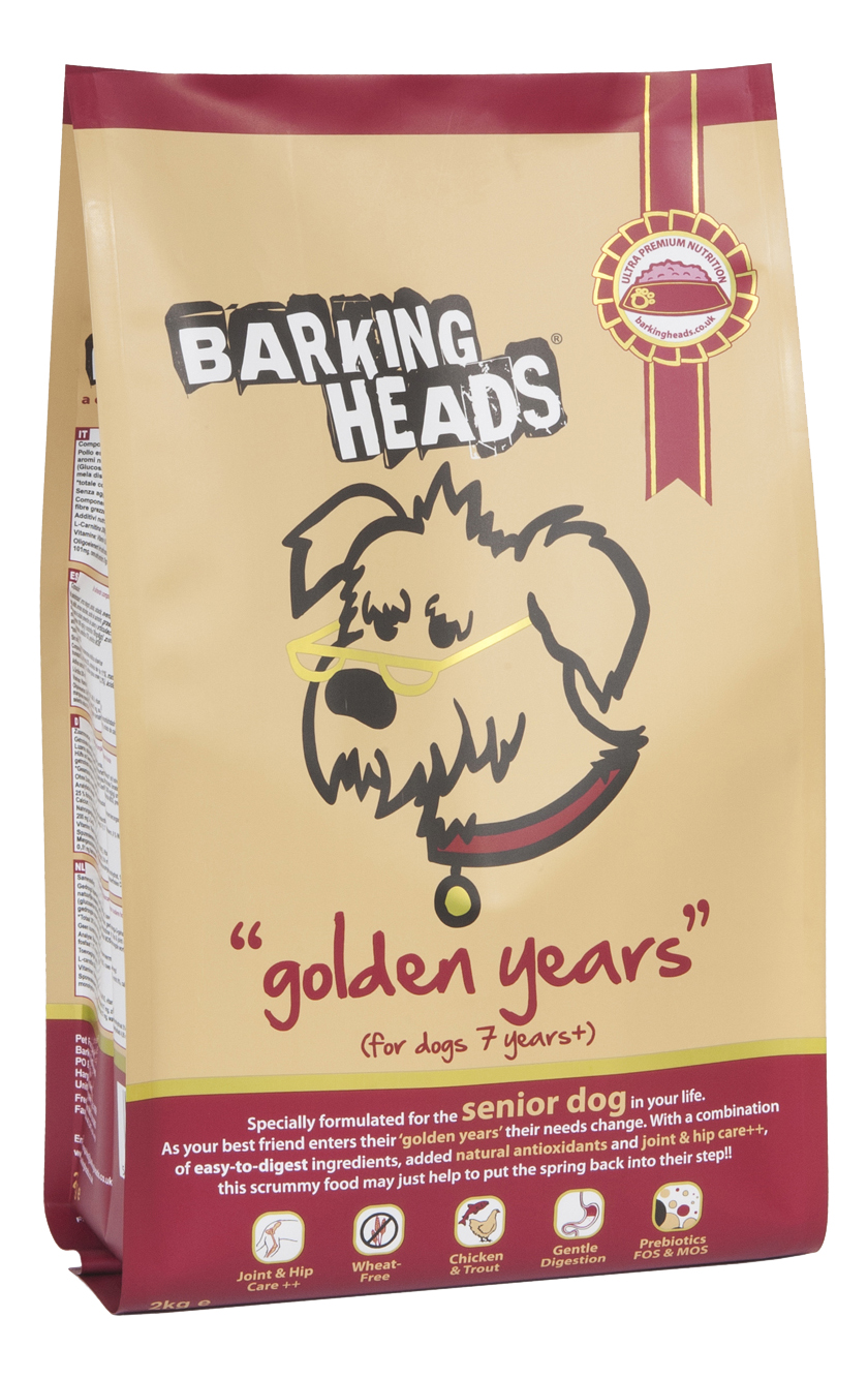 Купить сухой корм для собак Barking Heads Golden Years, для пожилых