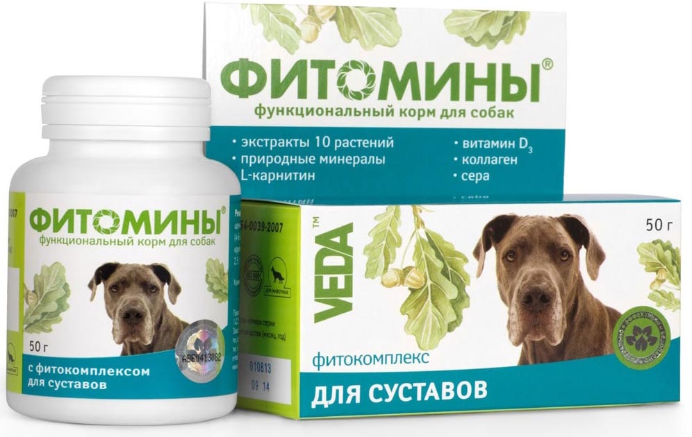 Витаминный комплекс для собак VEDA Фитомины, для суставов 100 таб