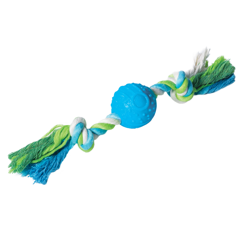 Игрушка для собак Triol Мяч с верёвкой, 29 см