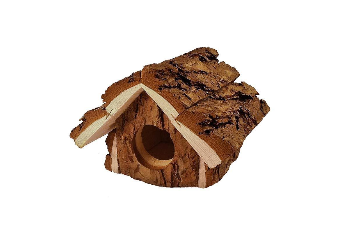 Домик для мелких грызунов Homepet Избушка, деревянный, 16x12x10,5 см