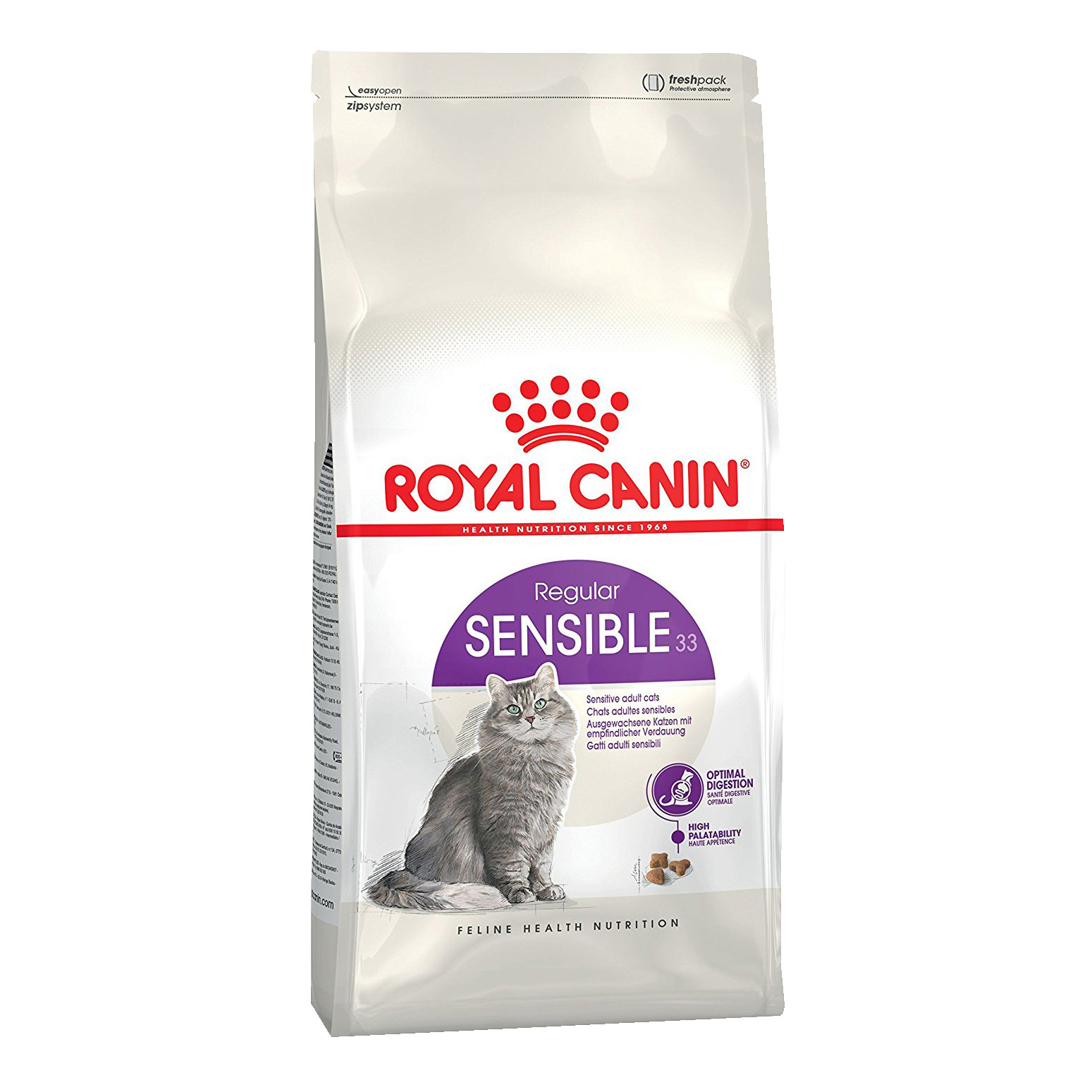 Купить сухой корм для кошек ROYAL CANIN Sensible 33, при чувствительном пищеварении, 2кг, цены на Мегамаркет | Артикул: 100001284057