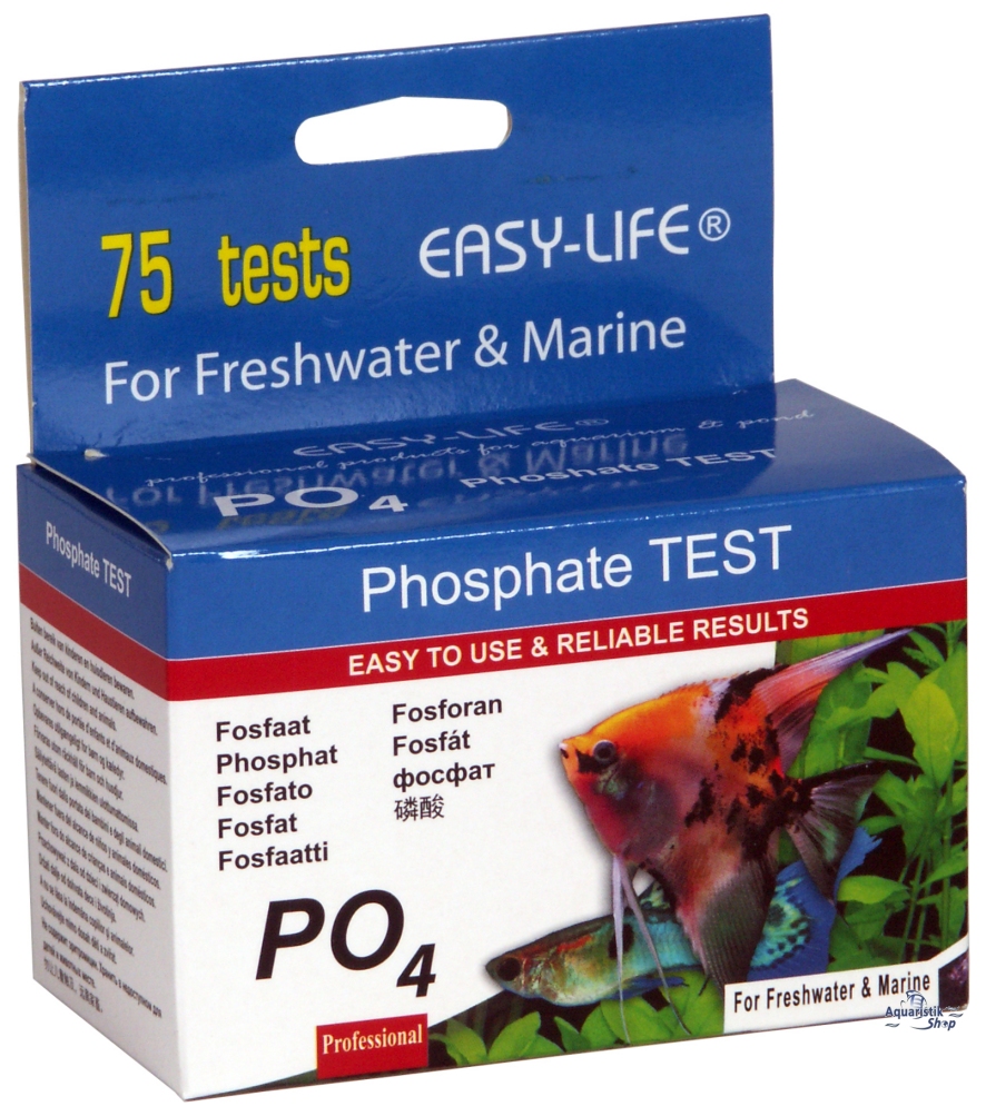 Тест на уровень фосфата в воде EASY LIFE Phosphate TEST PO4, 75 тестов