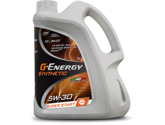 Моторное масло G-Energy Synthetic Super Start 5W30 5л - характеристики .
