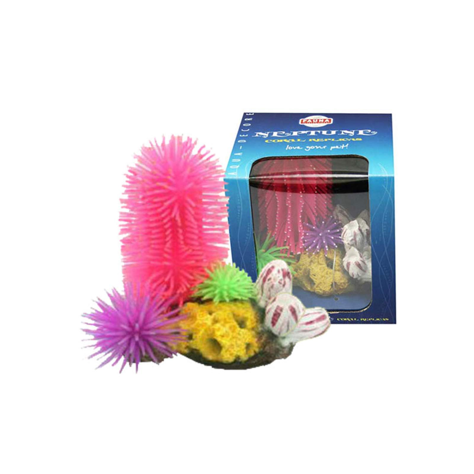 Искусственные кораллы для аквариума Fauna International фиолетовый-синий-розовый, 16х10х15