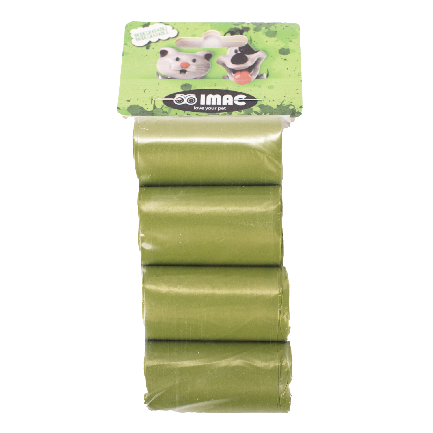 Пакеты для выгула IMAC Rotoli Sacc Igienici зеленый, 8 рулонов по 15 шт