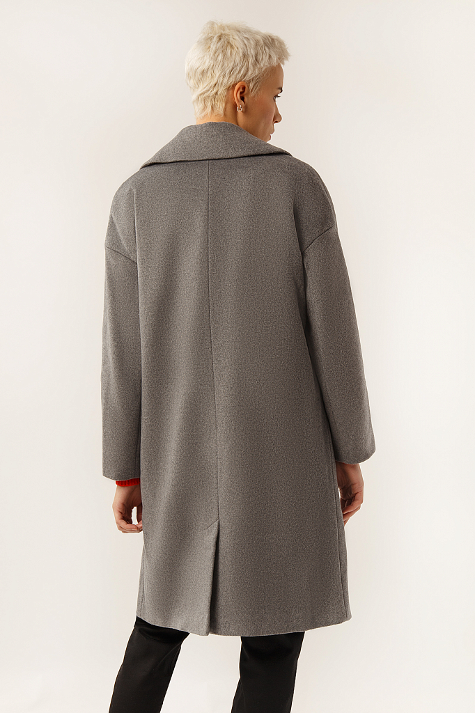 Пальто женское Finn Flare A19-12000 серое L