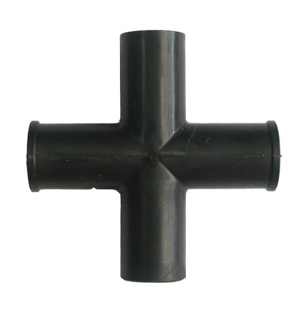 СТ 25-4 крестовина пластмассовая для соединения трубок диаметром 25мм