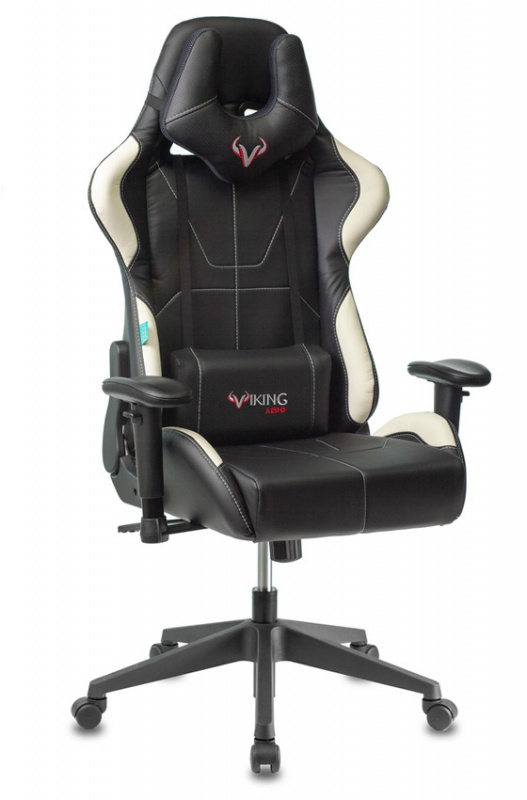 Кресло игровое ZOMBIE VIKING 5 AERO WHITE черный/белый искусственная кожа - купить в Технологии Интерьера, цена на Мегамаркет