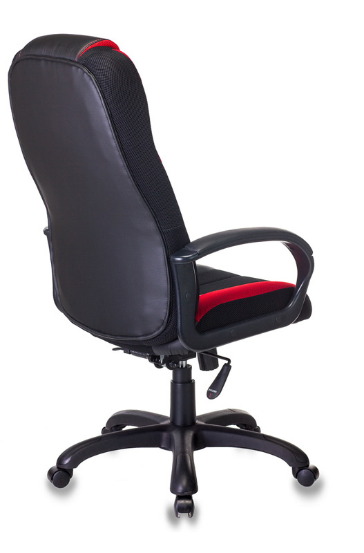 Кресло игровое ZOMBIE VIKING-9/BL+RED черный/красный искусст.кожа/ткань
