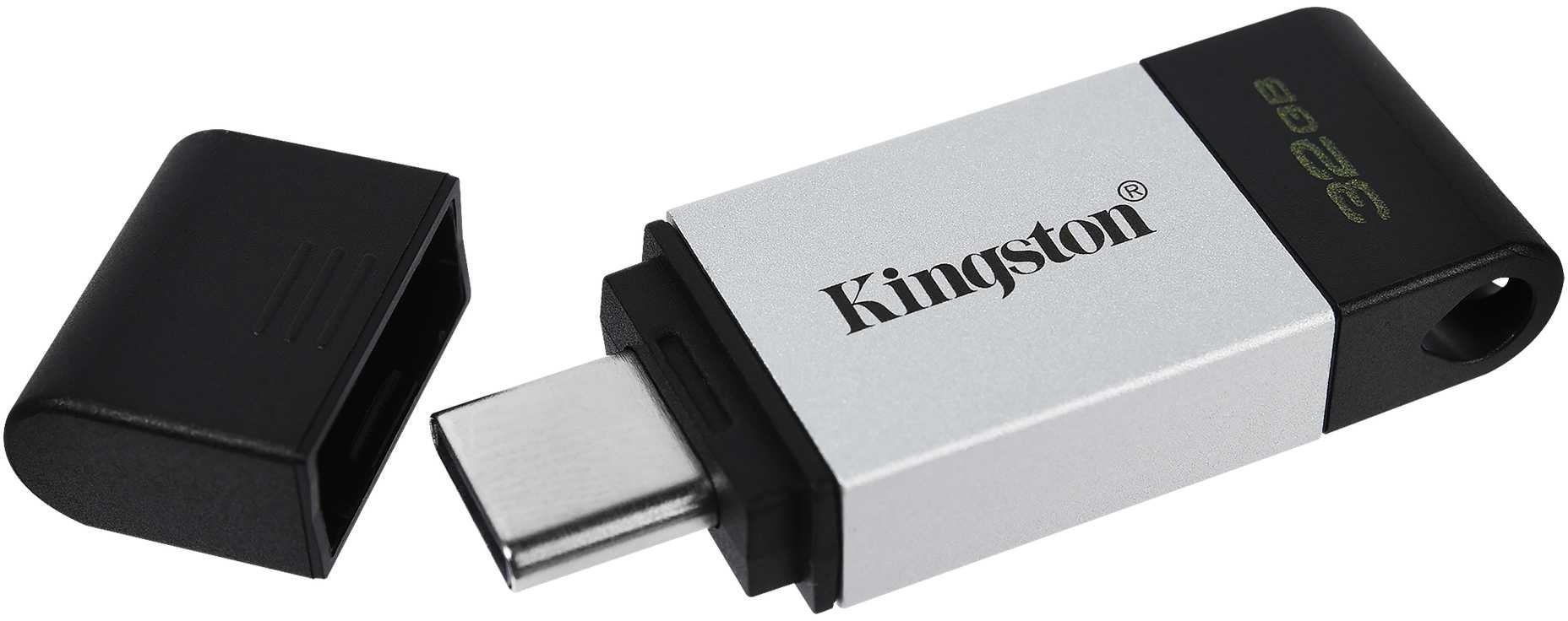 Флешка Kingston DataTraveler 80 32ГБ Silver (DT80/32GB) - отзывы  покупателей на Мегамаркет | 100027136224