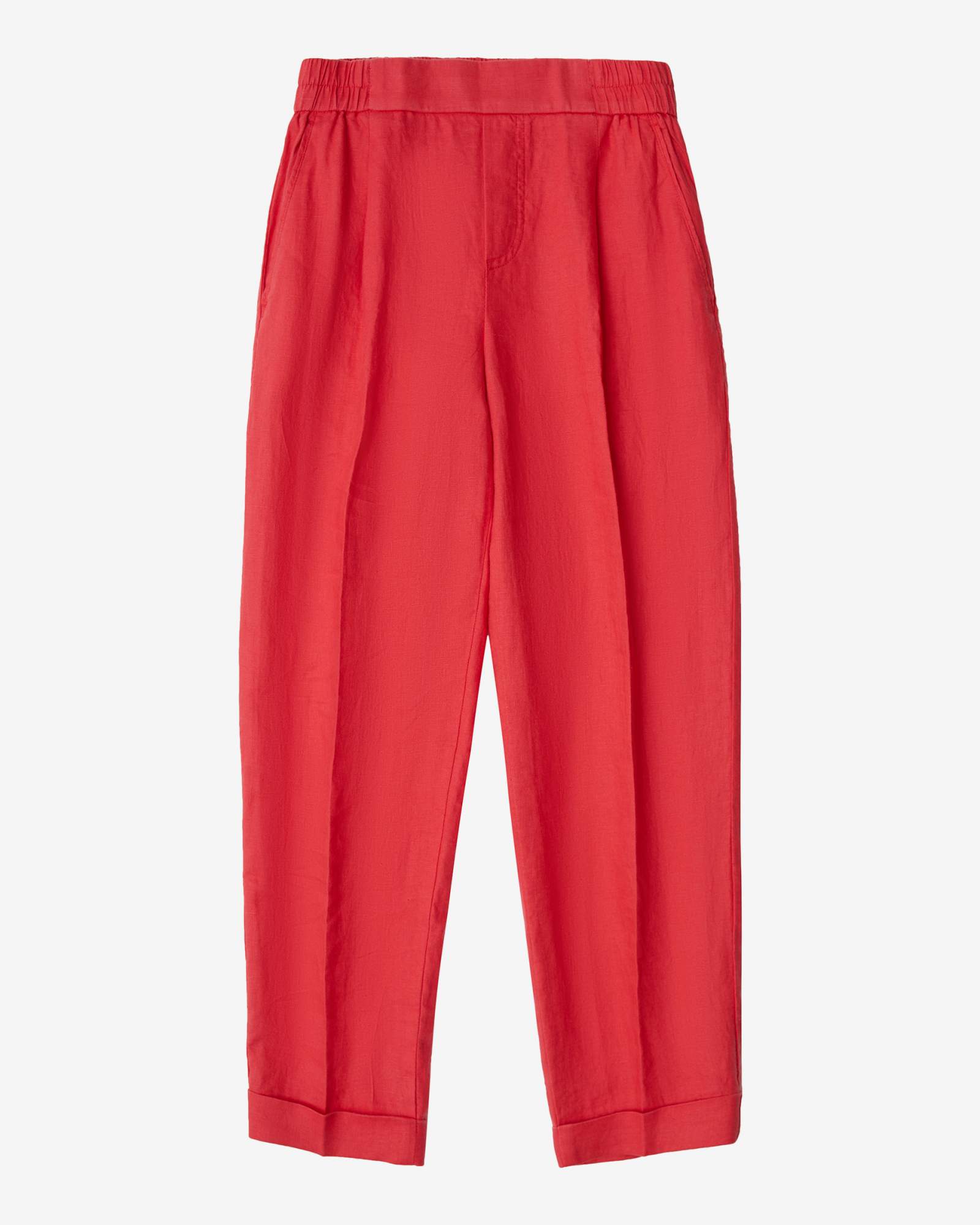 United Colors Of Benetton Pantalone In Lino 100%, Rosa, Taglia M Donna. Modello Con Vita Semi-Elasticata, Gamba Dritta E Lunghezza Alla Caviglia. Eleganza Fresca Per L'Estate. - 3