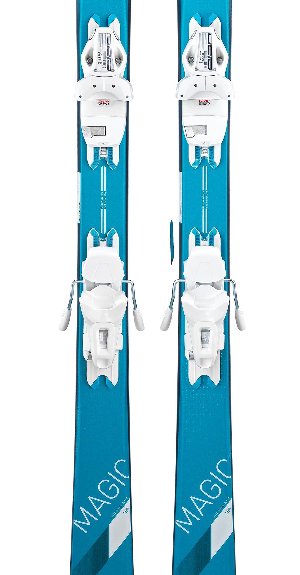 Горные лыжи Elan Smu White Magic Lightshift + Elw 9 Shift 2021, blue/white, 140 см