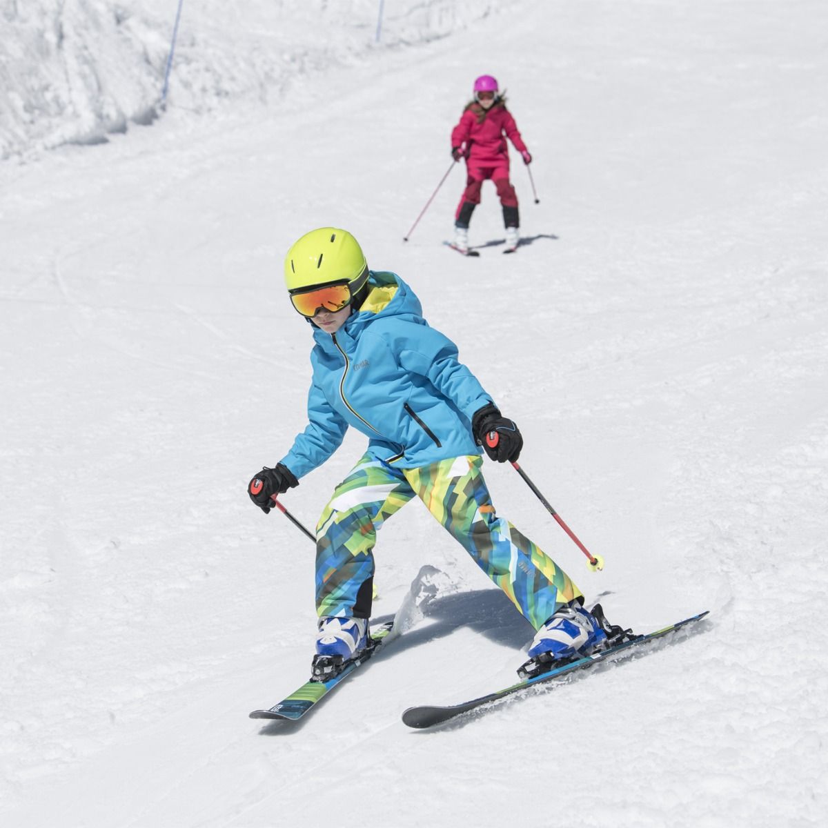 Горные лыжи Elan Maxx Qs 100-120 + El 4.5 Shift 2021, blue/green, 110 см