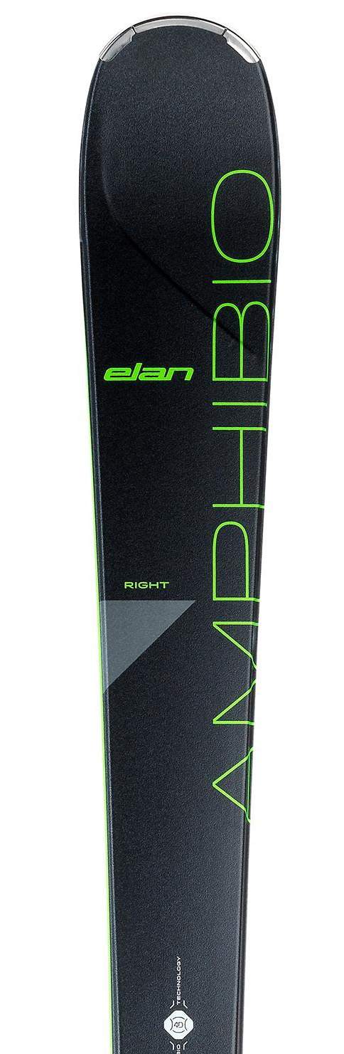 Горные лыжи Elan Amphibio 10Ti Powershift + El 10 GW Shift 2021, black/green, 160 см