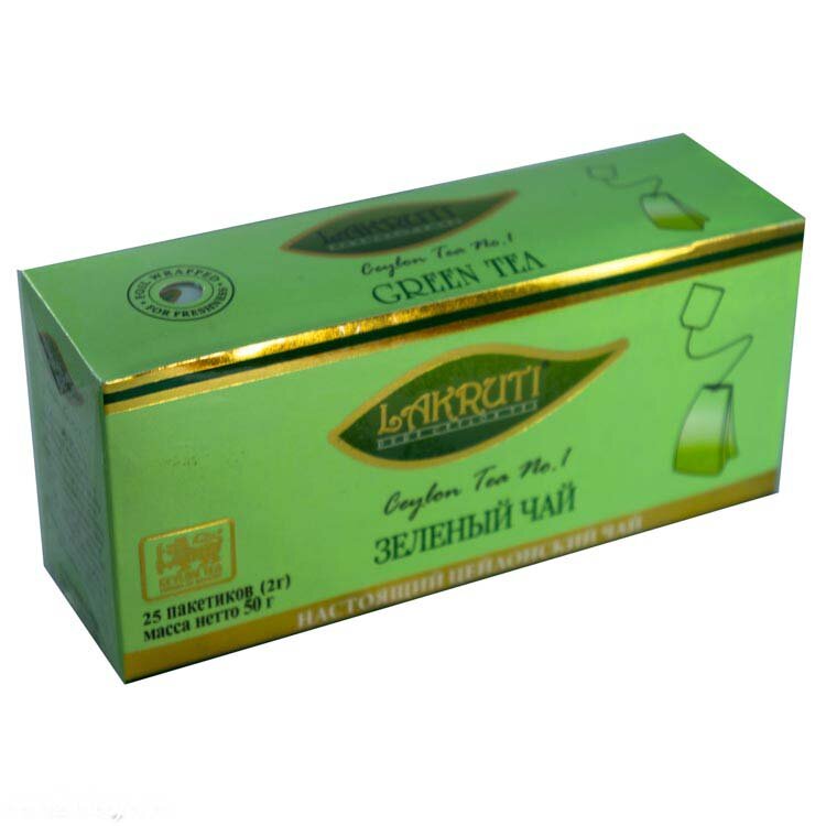 Чай Лакрути 25 пакетиков зеленый