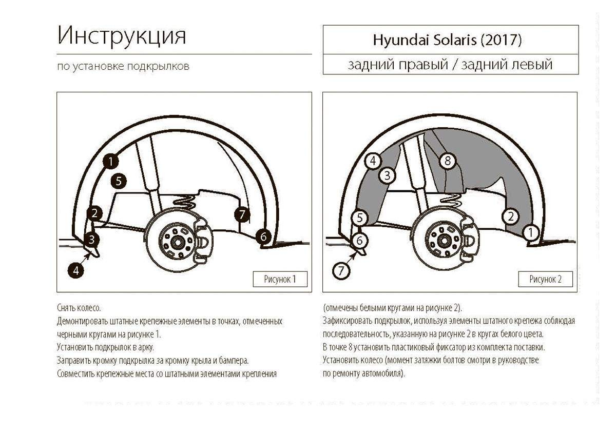 Купить подкрылок задний правый Rival для Hyundai Solaris II седан  2017-н.в., пластик, 42305010, цены на Мегамаркет | Артикул: 100022967884