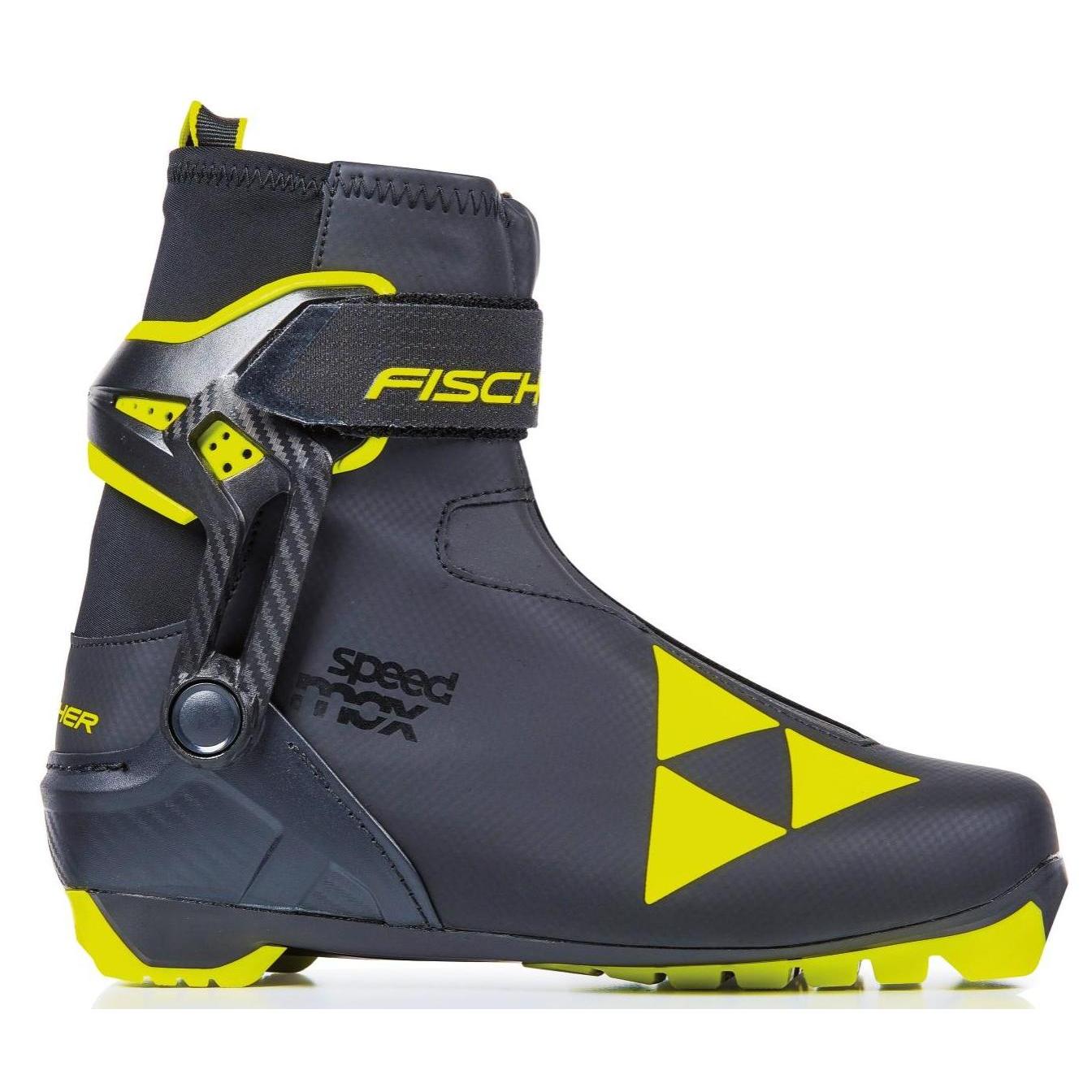 Ботинки для беговых лыж Fischer Speedmax Skate Jr 2021, black/yellow, 39