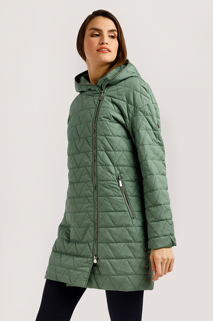 Куртка женская Finn Flare B20-32063 зеленая XS