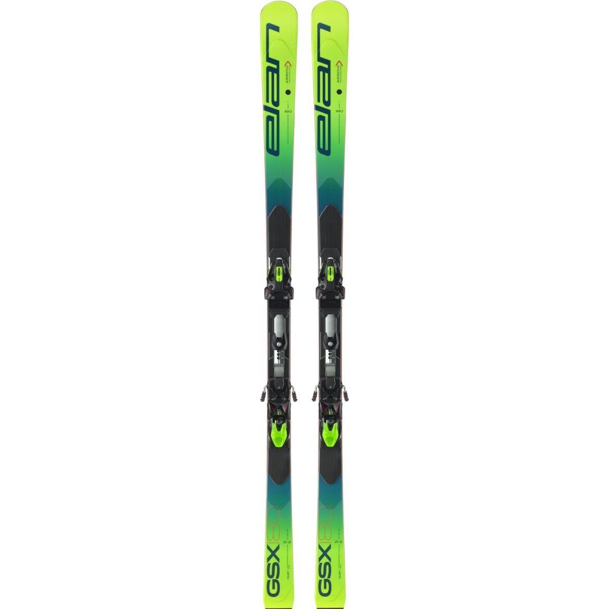 Горные лыжи Elan Gsx Master Plate 2020, зеленые/черные, 182 см