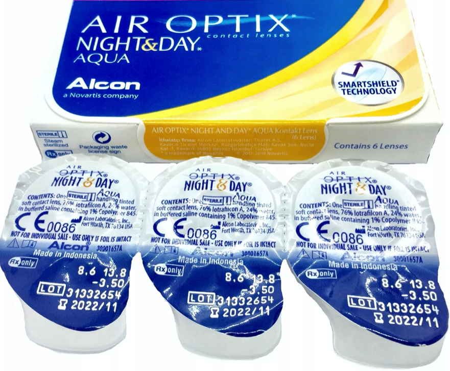 Alcon® Air Optix® Night & Day® Aqua. Air Optix Night & Day Aqua. Air Optix Night&Day Aqua (3 линзы). Линзы Air Optix Night and Day Dailies total.