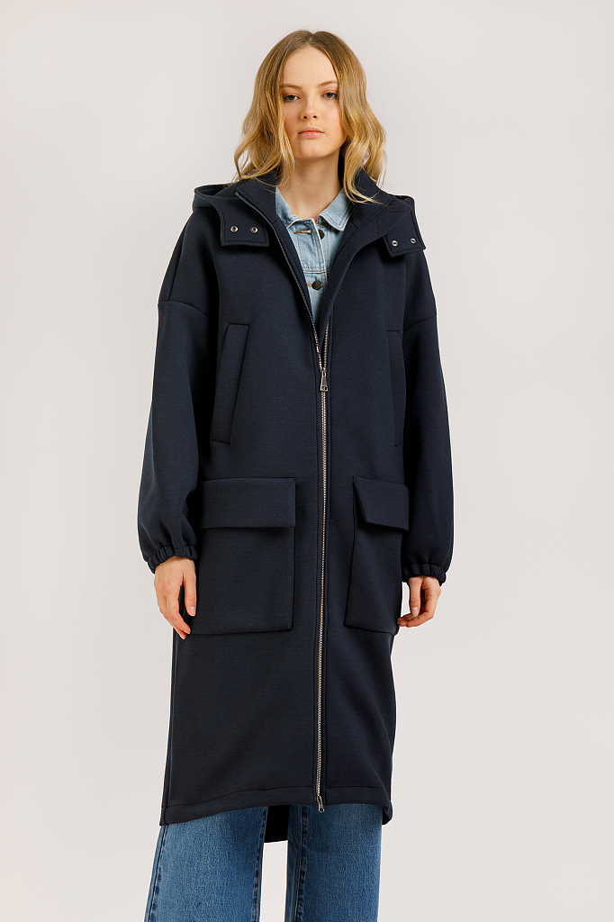 Пальто женское Finn Flare B20-32060 синее XS