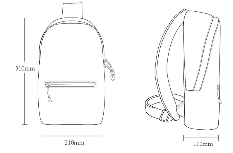 Рюкзак Xiaomi Zanjia Lightweight Small Backpack зеленый