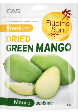 Плоды зеленого манго сушеные Filipino Sun 100 г