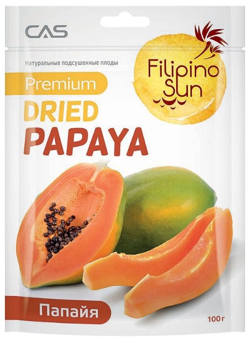 Плоды папайи сушеные Filipino Sun 100 г