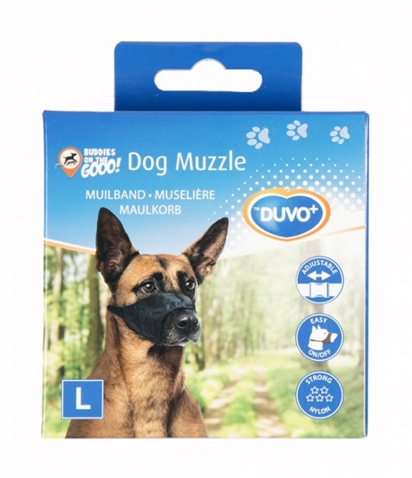 Намордник для собак Duvo+,Dog Muzzle , черный, 27 см