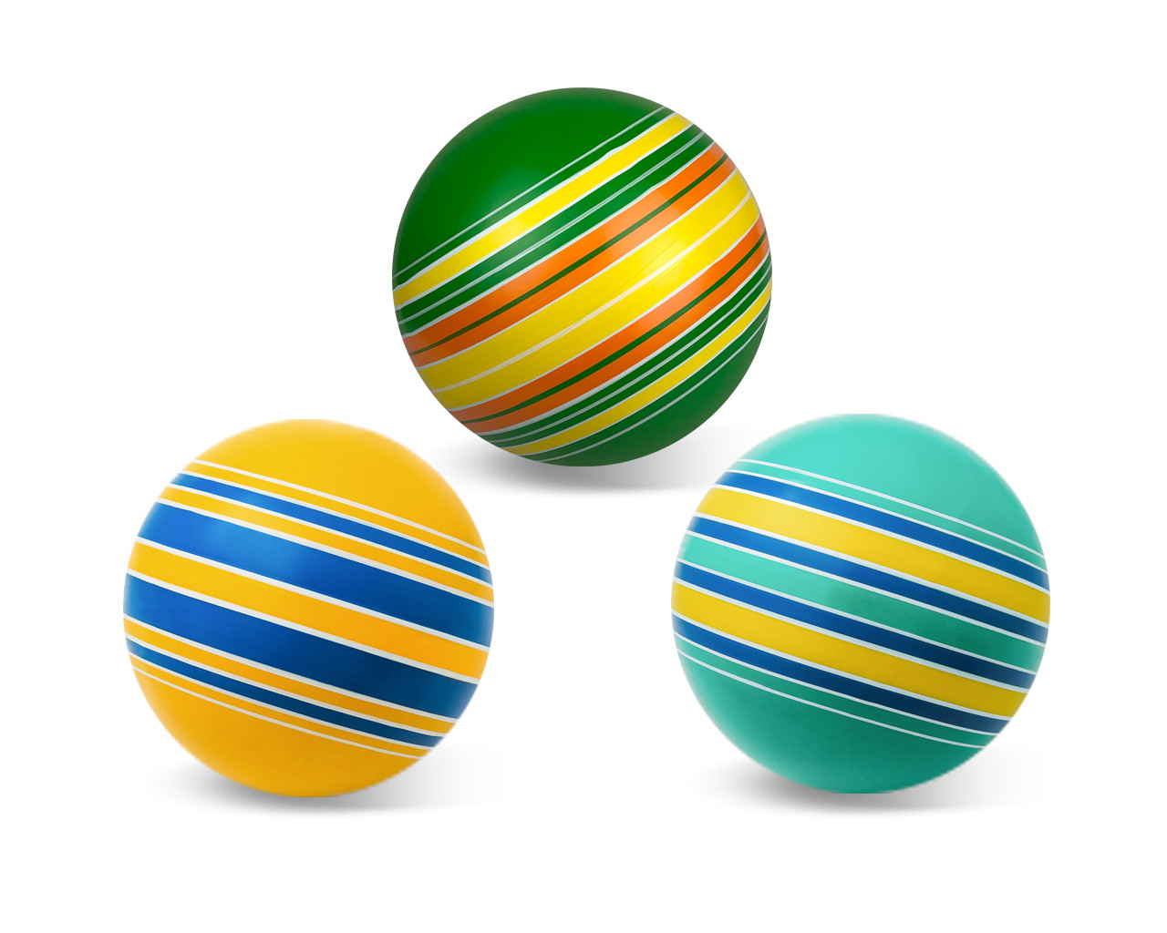 Мяч детский Мячи Чебоксары Серия Полосатики 15 см, в ассортименте