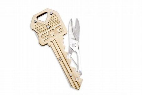 Ключ брелок металлический с ножницами SOG KEY202
