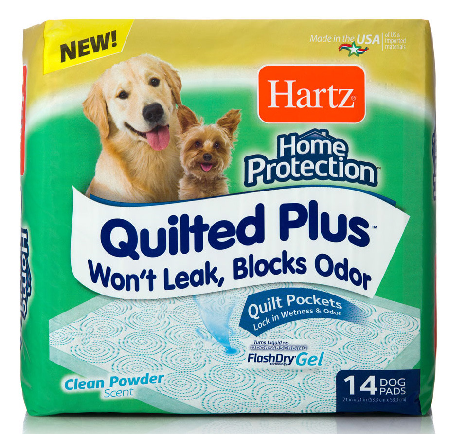 Пеленки для собак одноразовые Hartz Quilted Plus Dog Pads 53 x 53 см, 14 шт